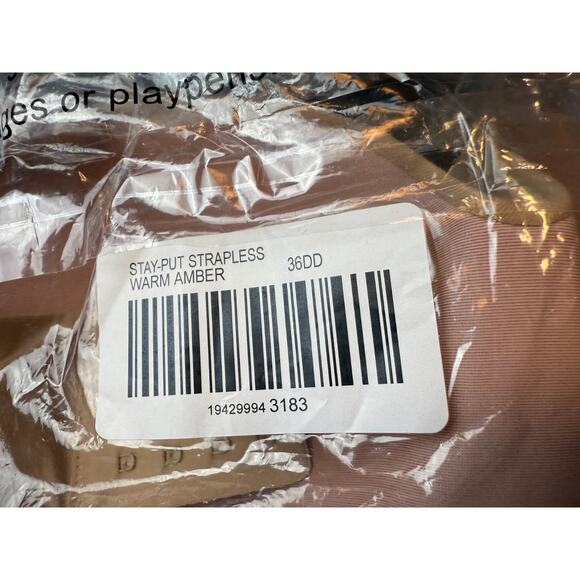 Soma 36DD Enbliss Stay-Put Strapless Bra Warm Amber - Picture 4 of 12